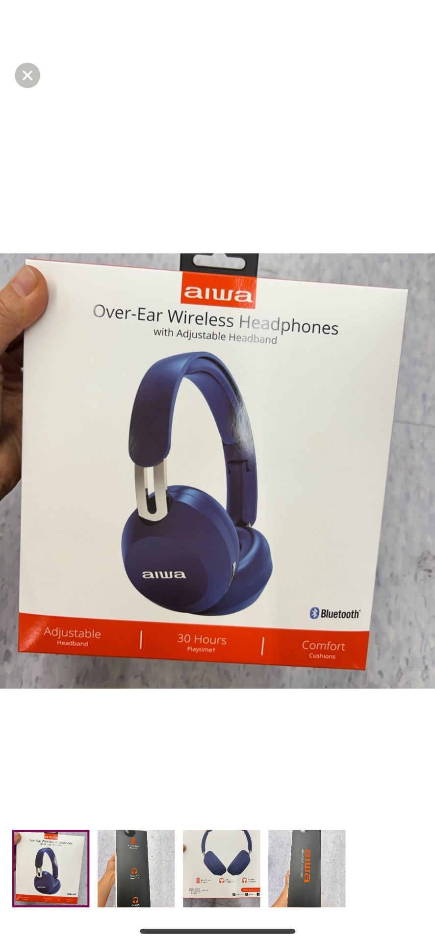NWT Aiwa Over-Ear Wireless Headphones