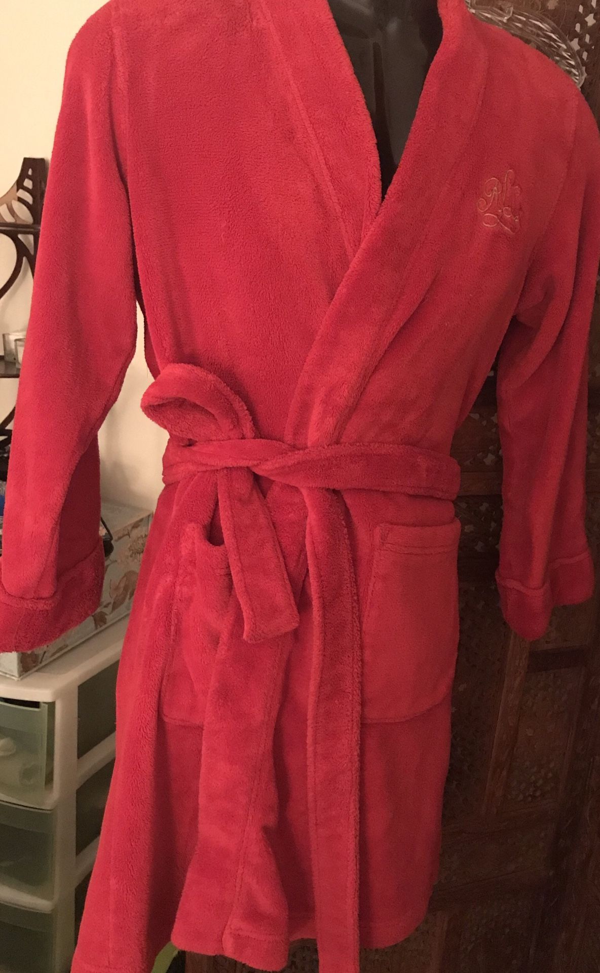 Ralph Lauren red men’s short robe small