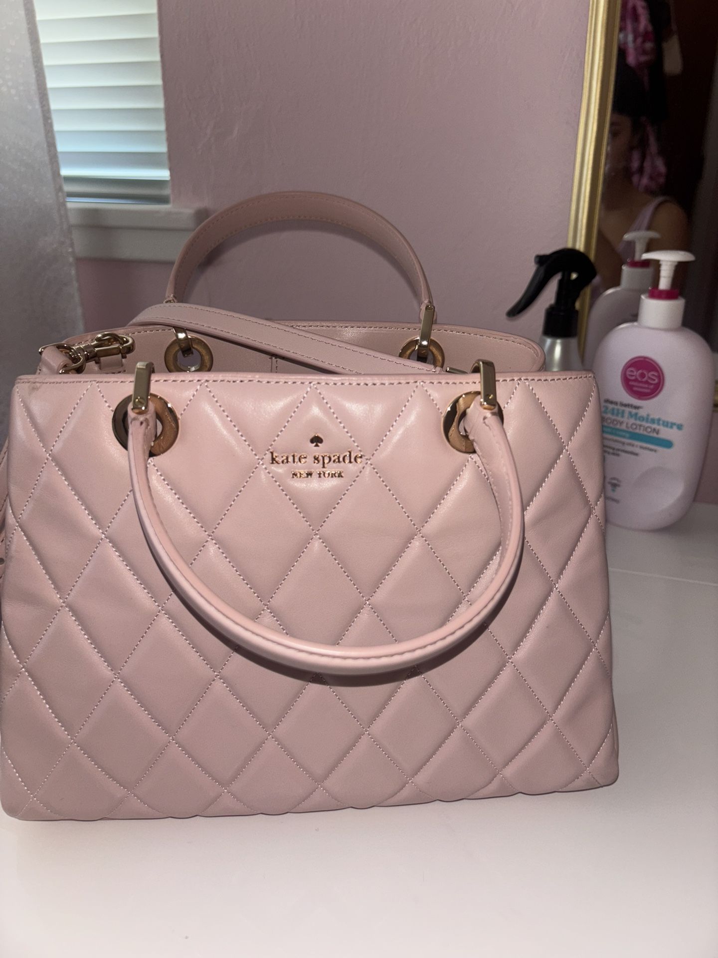 Pink kate spade carey sullivan bag