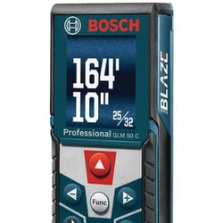 BOSCH Blaze GLM50C Bluetooth Enabled 165ft Laser Distance Measure with Color Backlit Display

