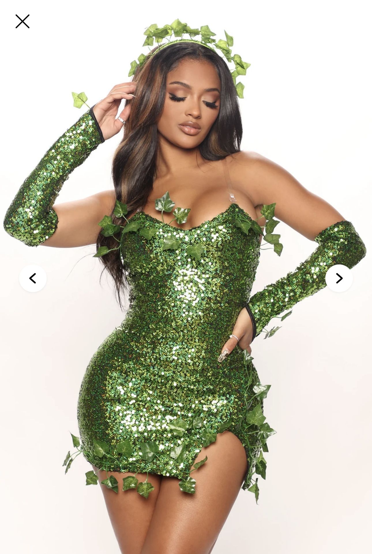 Poison Ivy Green Sequence Sexy Fashion Nova Costume