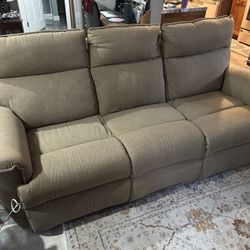 Couch For Sale/nice, Tan, Electric, Two Recliners