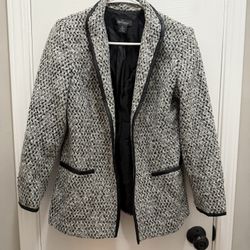 Travel Smith Black White Blazer Jacket Women's Small Petite SP