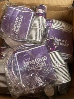 Happy Birthday Disco Dance Party Supplies – Plates, Cups, Napkins & Decorations – $1 Each, $50 Minimum