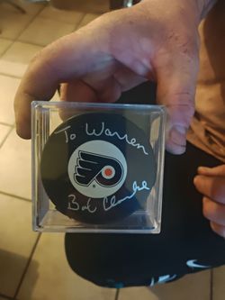 Autographed hockey puck