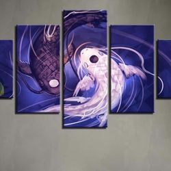 Koi Yin Yang 5piece Canvas 