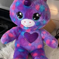 Build A Bear Heartables Unicorn Land Purple Heart Plush