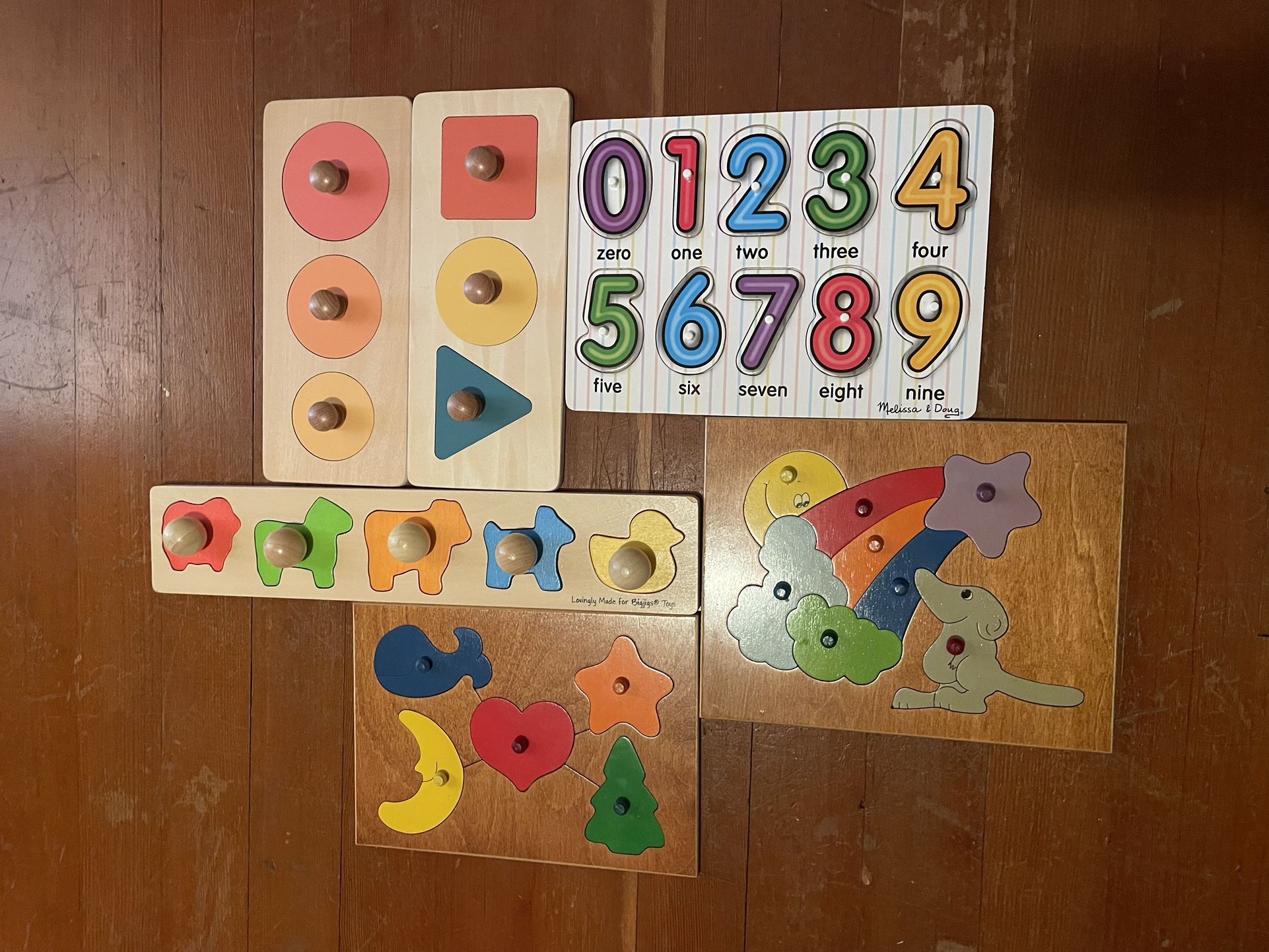 Assorted Baby/toddler Puzzles- Melissa And Doug, BigJigs, vintage