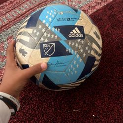 soccer ball blue white black 