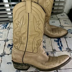 Men’s Leather Western Boots Size 10