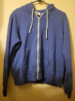 Navy Blue & Black H&M Zip-up Hoodie