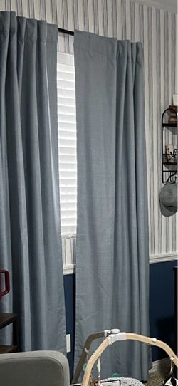 Black out curtains - baby blue
