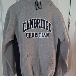 GRAY HOODIE "CAMBRIDGE CHRISTIAN" 