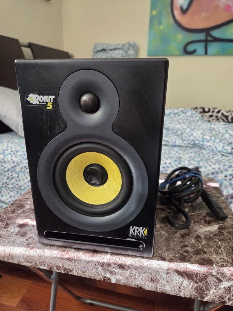 Krk Systems Powered Rokit 5 Speaker Unit Music Audio Professional Nice Working Unit