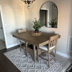 Grey Wood Dining Table 