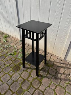 Black Wood Side Table