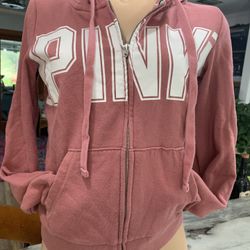 XS Pink Victoria Secret Zip Up Hoodie Jacket