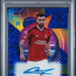 2023 Finest UCC Bruno Fernandes Auto Purple Shimmer /199 #ABF PSA 10 ManU