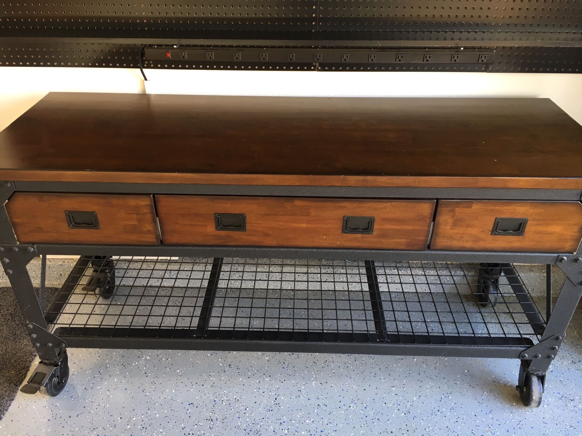 Whalen workbench metal wood work bench garage Costco 72 x 24 3 drawer