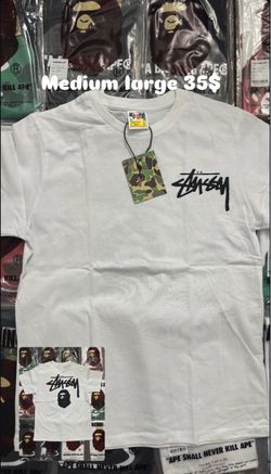 Stussy White Graphic T-Shirt with Tags