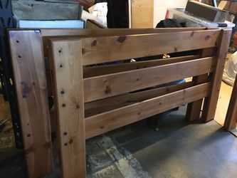 Solid wood full size bed frame