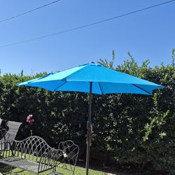7.5" FT Market Umbrella Patio Color: Agua Base Not Included 