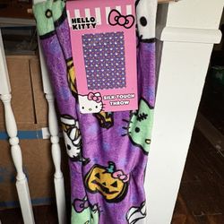 Zombie hello kitty blanket