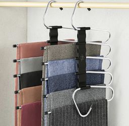 Brand New Set of 2 Space Saving Pant Hangers (still sealed in box !)