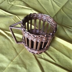 Vintage Bamboo Candleholder / Pencil Holder 