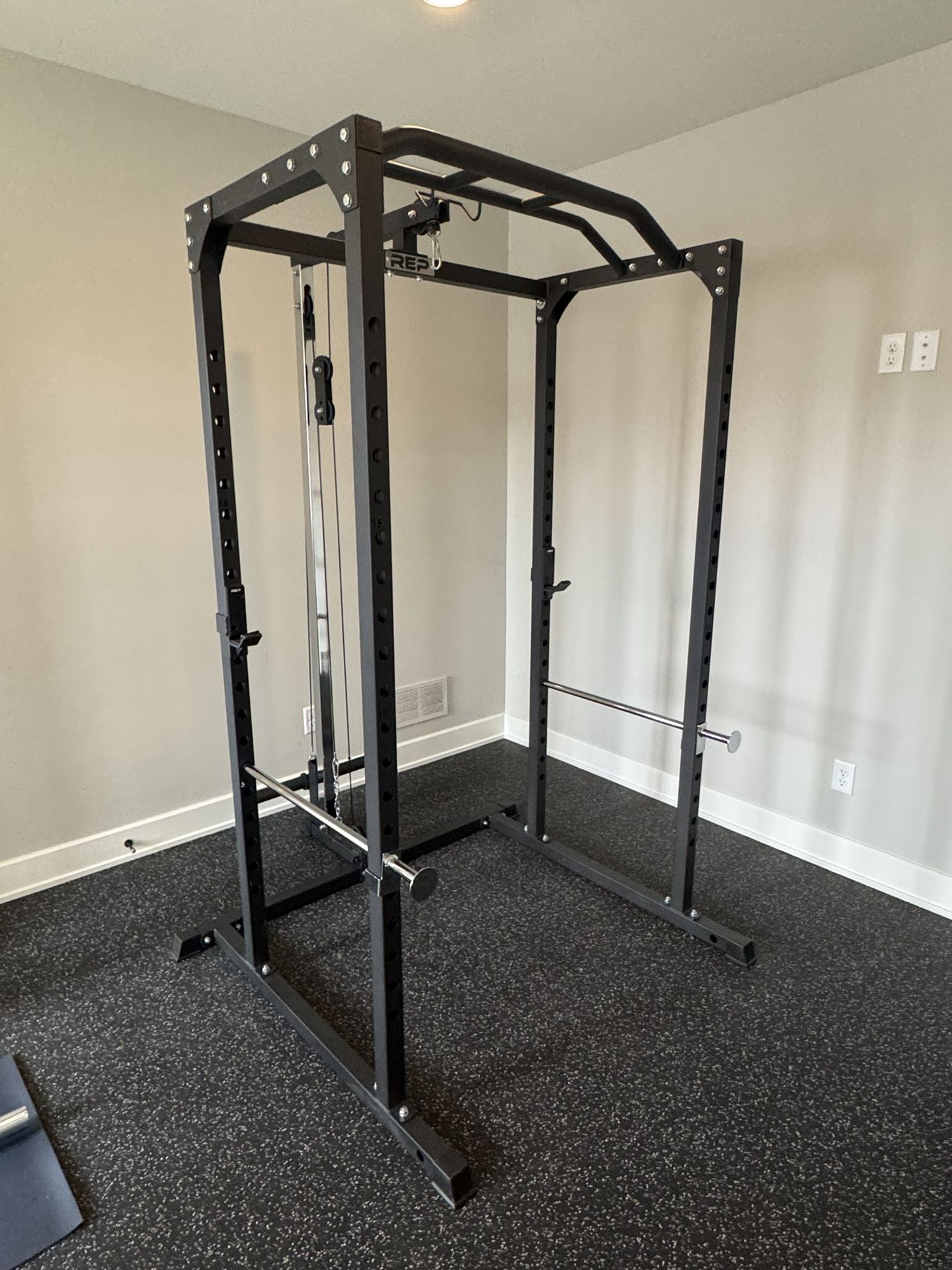 REP Fitness Rack + Bench and Weight Tree