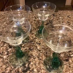 Set Of Four Margarita Glasses