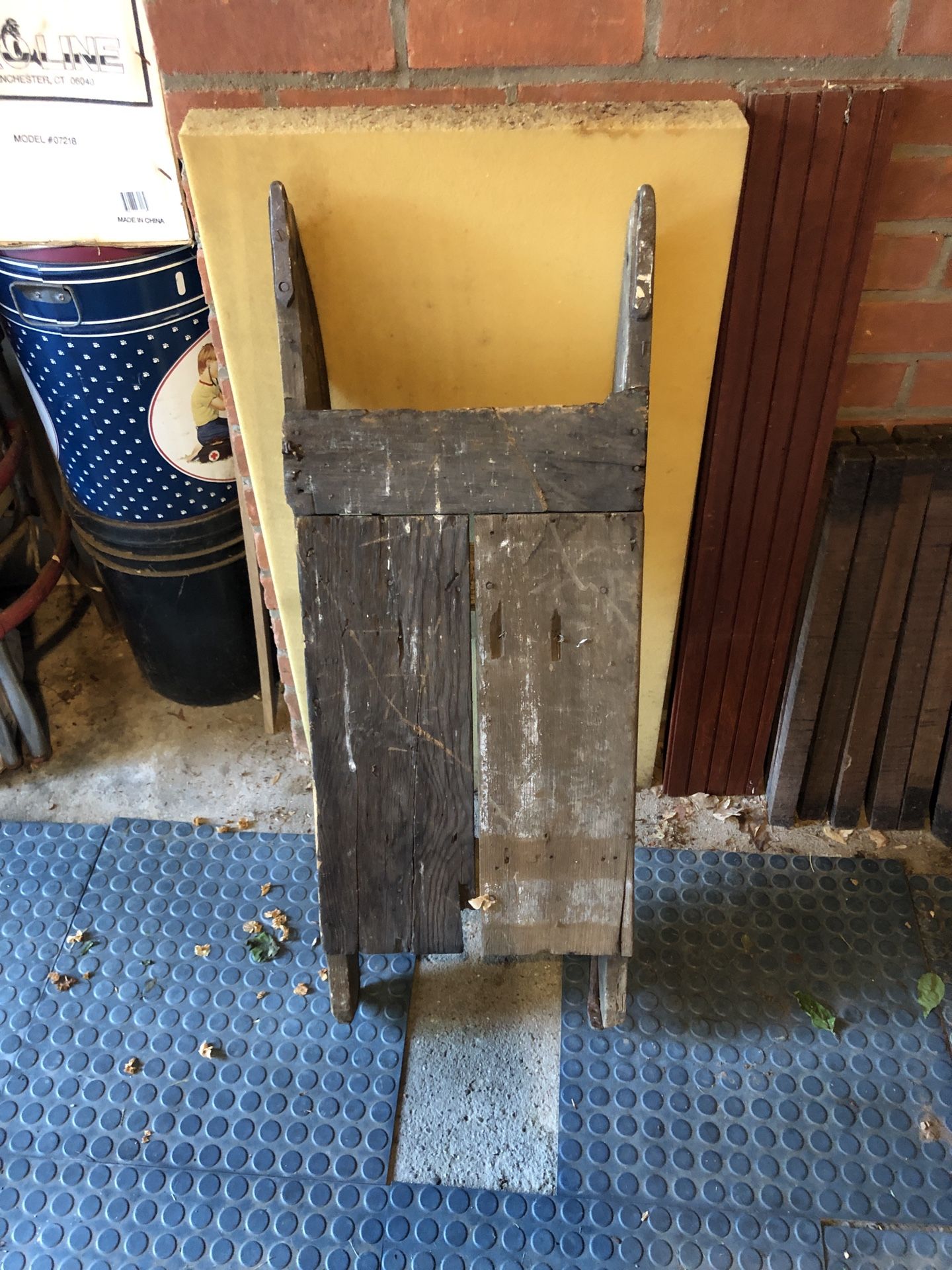 Antique Sled With Metal Runners From The 1930's 1940's Taking Offers, image size:1440x1920
