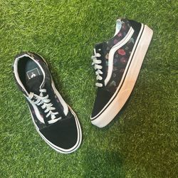 Wmns Vans Old Skool ‘Pressed Floral’ - Size 5.5W - Great Condition , Clean & Ready To Wear 