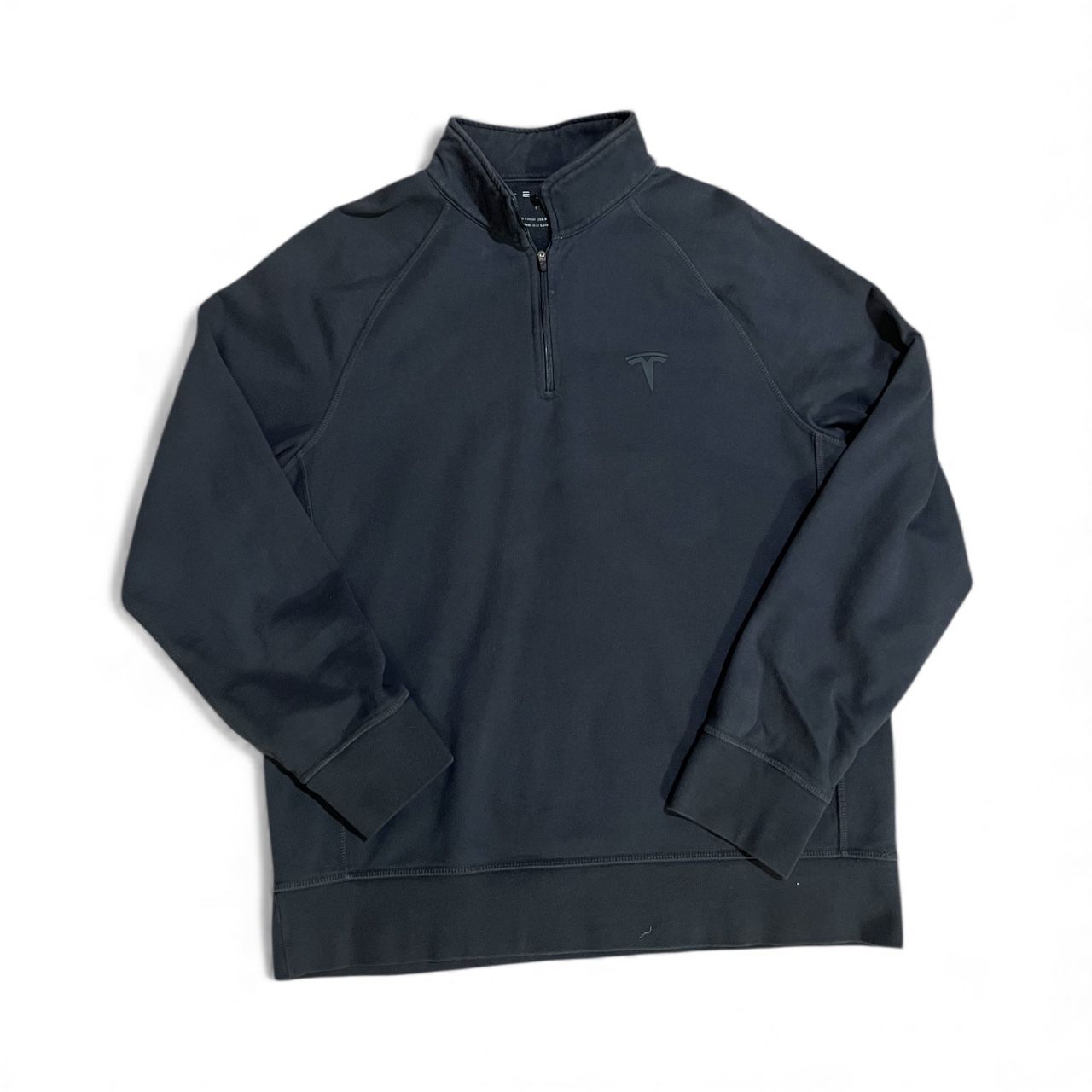 Tesla Sweatshirt / Quarter-zip Mens M Black Quarter Zip Pullover Activewear