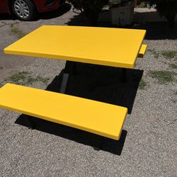 Table Picnic Table Outdoor Table Eating Table Solid Metal Table MAKE AN OFFER!