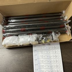 New 72 inch to 144 inch metal curtain rod with 1 inch thick poles