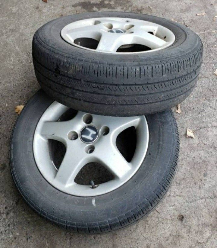 Set (4) of OEM Genuine Honda alloys 5 spoke 4 lug