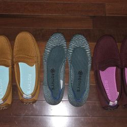 3 pairs ROTHY'S Driving Loafers In Very Good Pre-Love Condition!