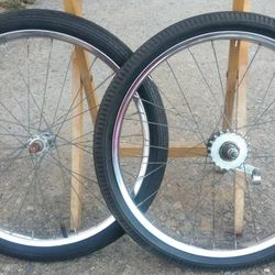 Vintage Schwinn Sting - Ray S7 Front And Rear 20" Wheels 