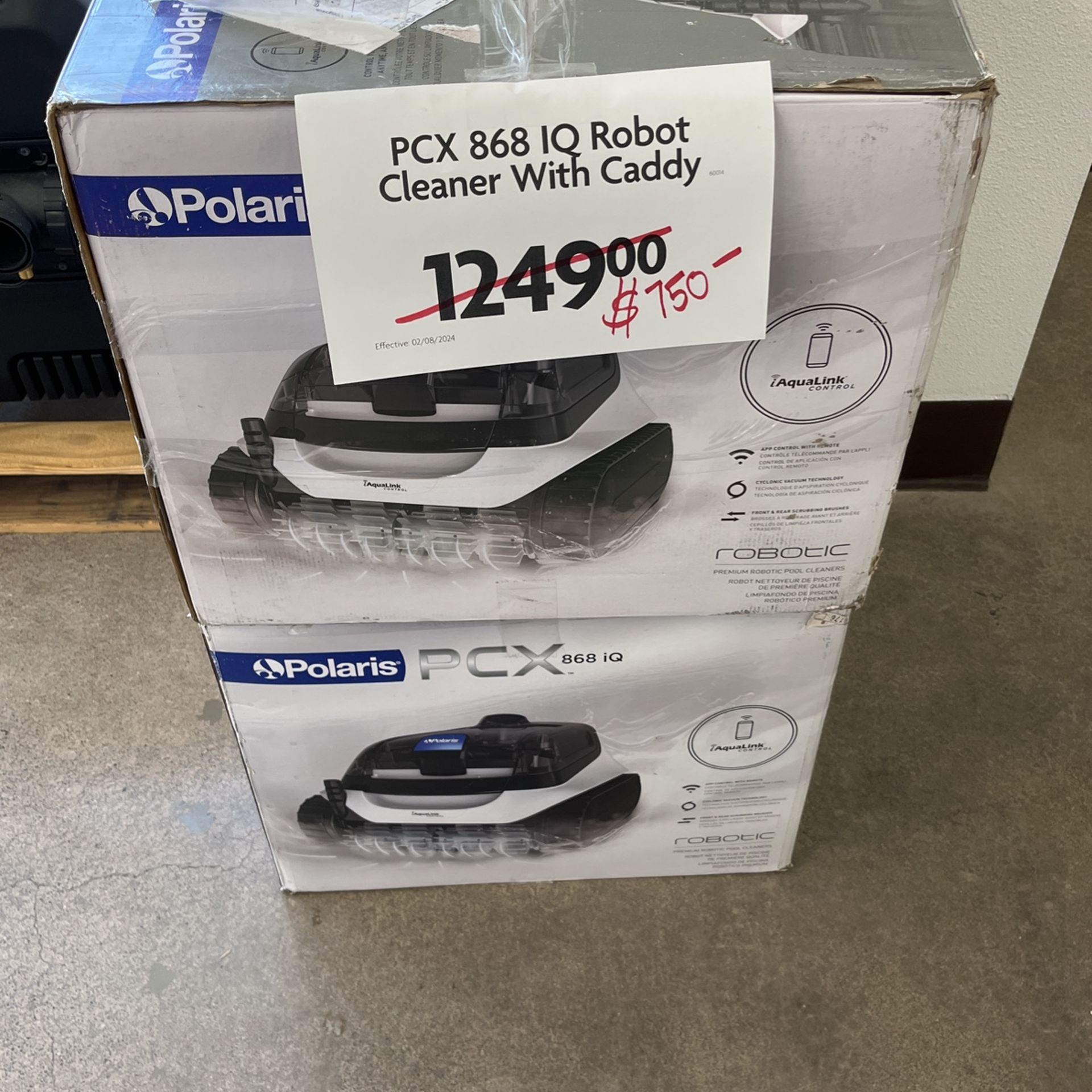 Polaris PCX 868 iQ Robotic Pool Cleaner With iAqualink App Control With Caddy