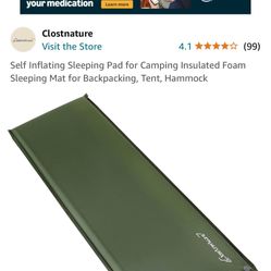 Self inflating sleeping pad new