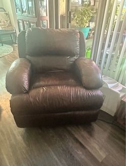 Brown Leather Recliner Chair