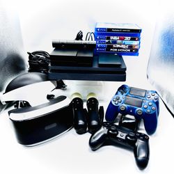 PS4 Slim 1TB PSVR Bundle 3 Controllers 2TB HDD Camera Move 7 Games