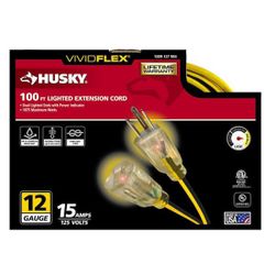 Husky Vividflex 100ft Extension Cord 