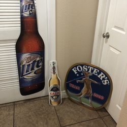 Beer Signs Aluminum And Plastic 