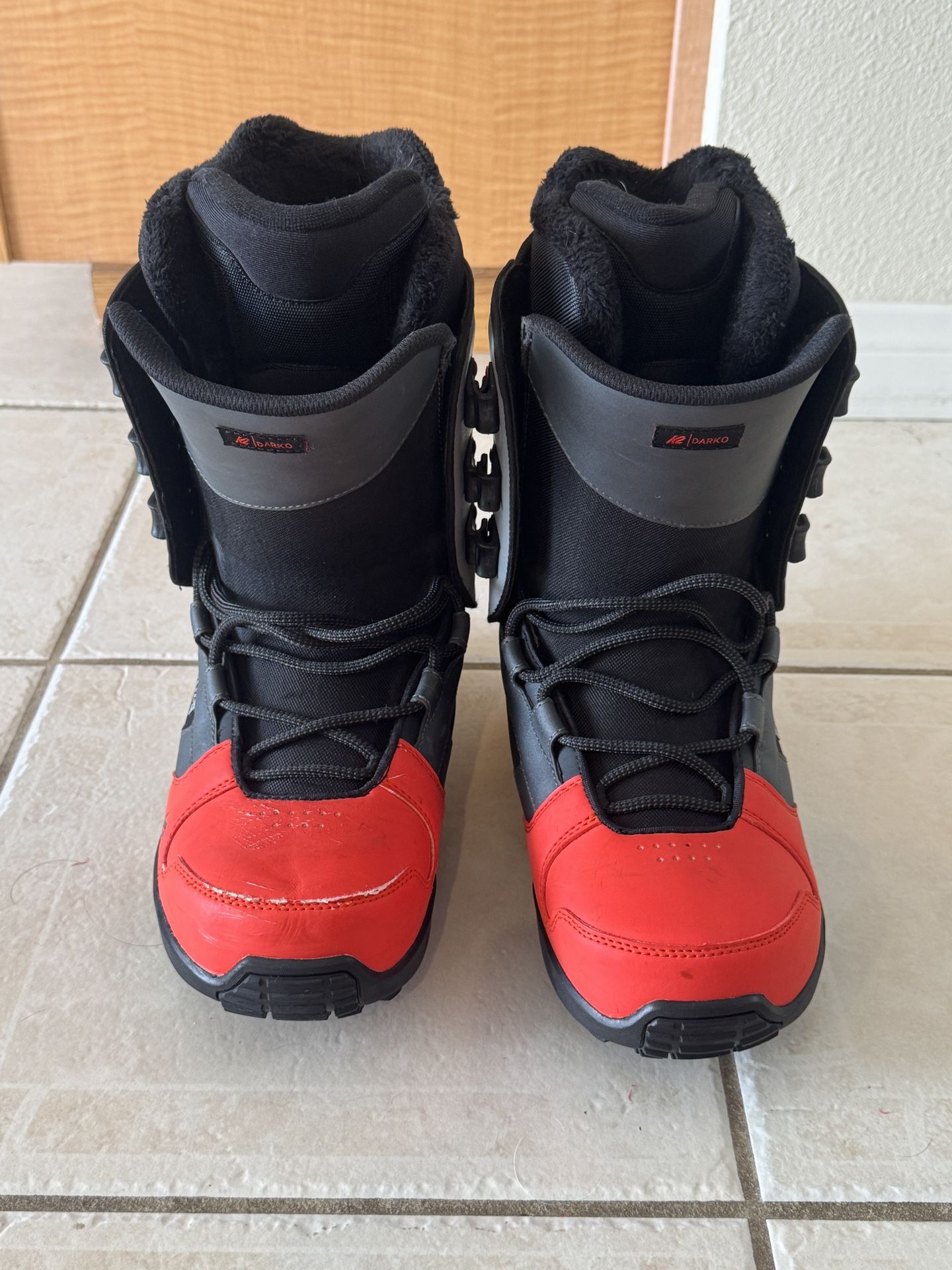 K2 Darko Men's Snowboarding Boots Size