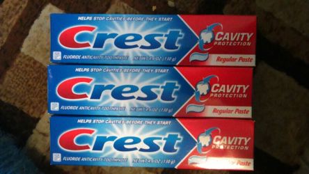 Crest toothpaste 3 x $6