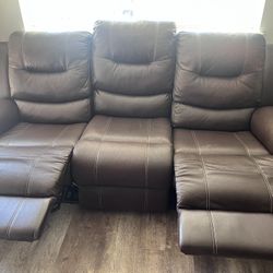 Leather recliner Couch 