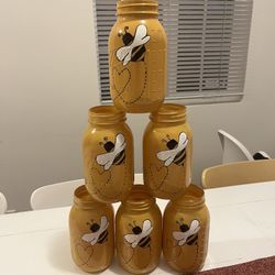 Gender Reveal Bee Mason Jars