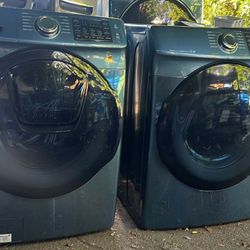 Washer And Dryer Samsung Blue 